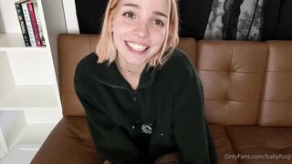 Babyfooji Couch GF POV Dildo Fuck